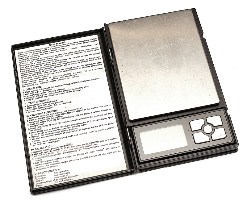 6 Modes Digital Scale 1-2000g Max 0.1g Resolution (Pan: 90x115mm) (used)