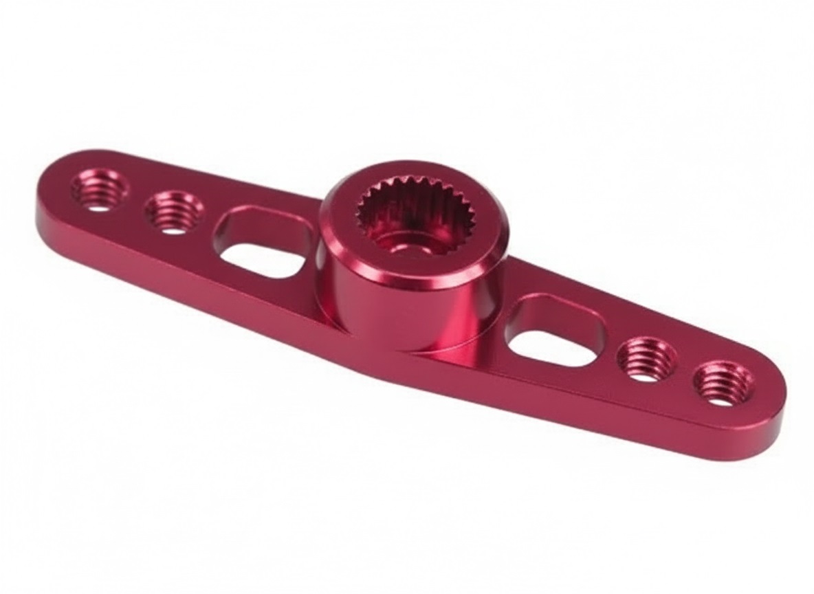 3Racing 2.6mm Aluminum Double Servo Arm for Futaba - Red