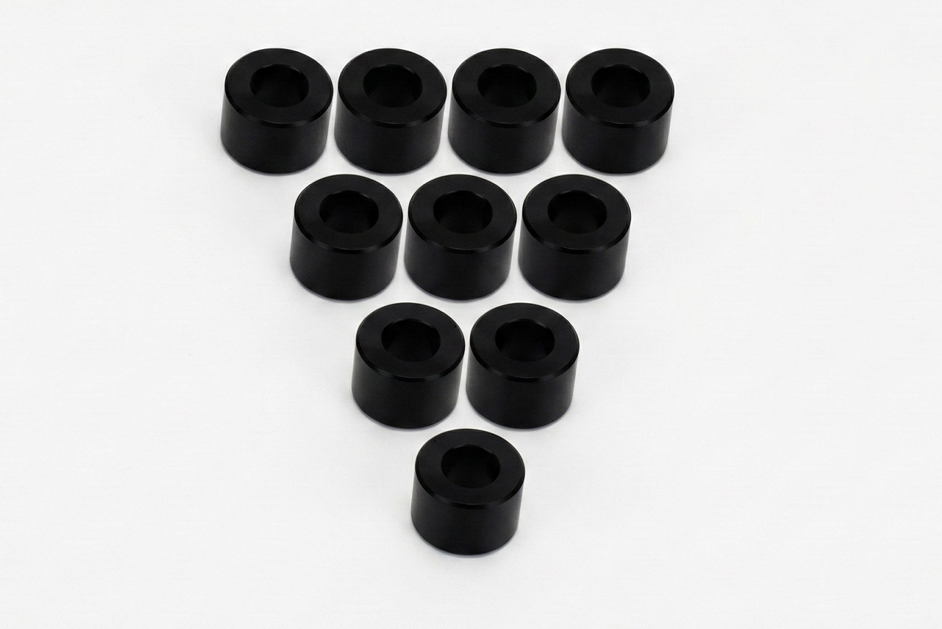 Aluminum M3 Flat Washer 4mm (10 Pcs) - Black