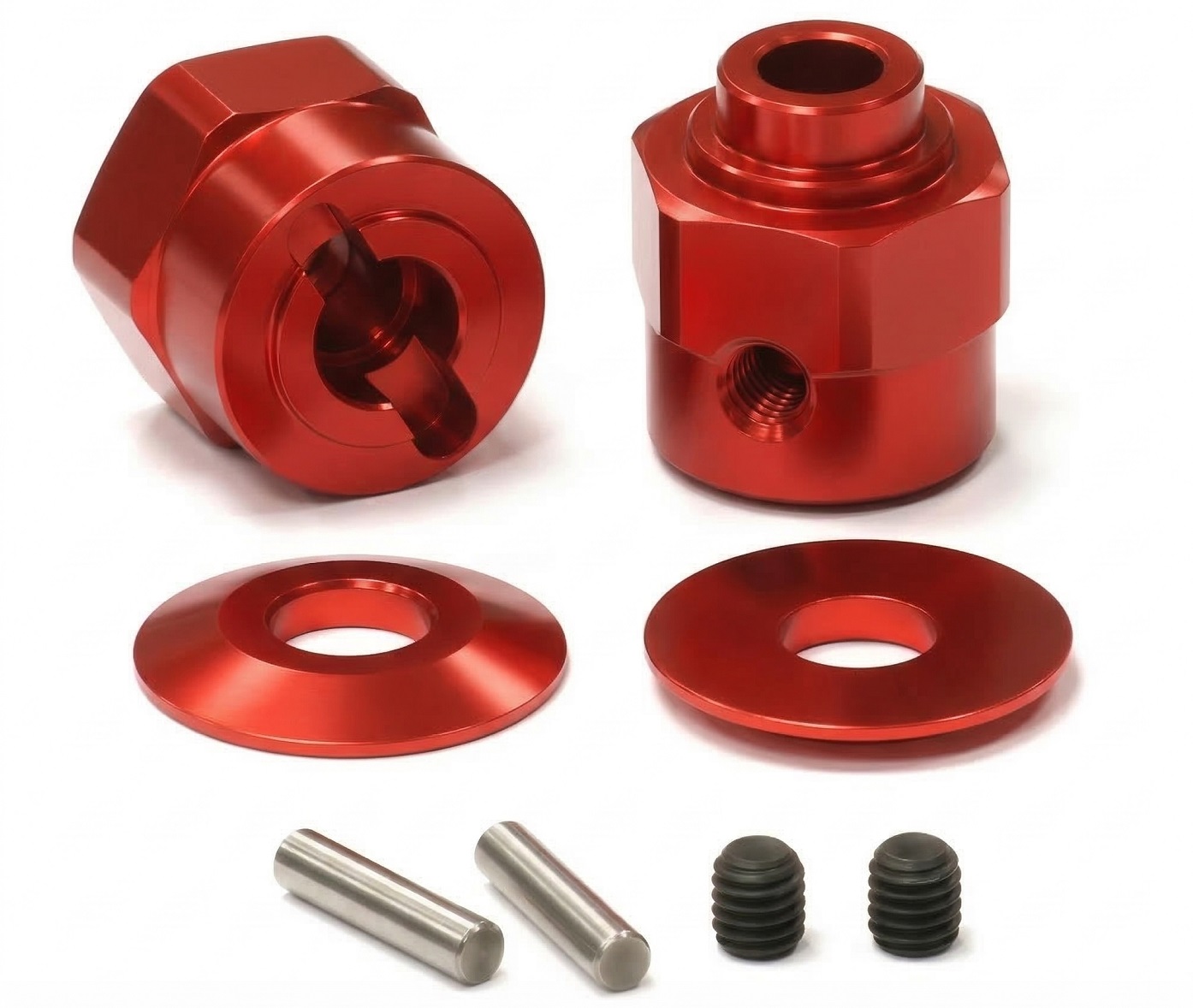 Billet Machined Hex Wheel Hub Set (2) +5 Offset for Axial Wraith 2.2 AX30429