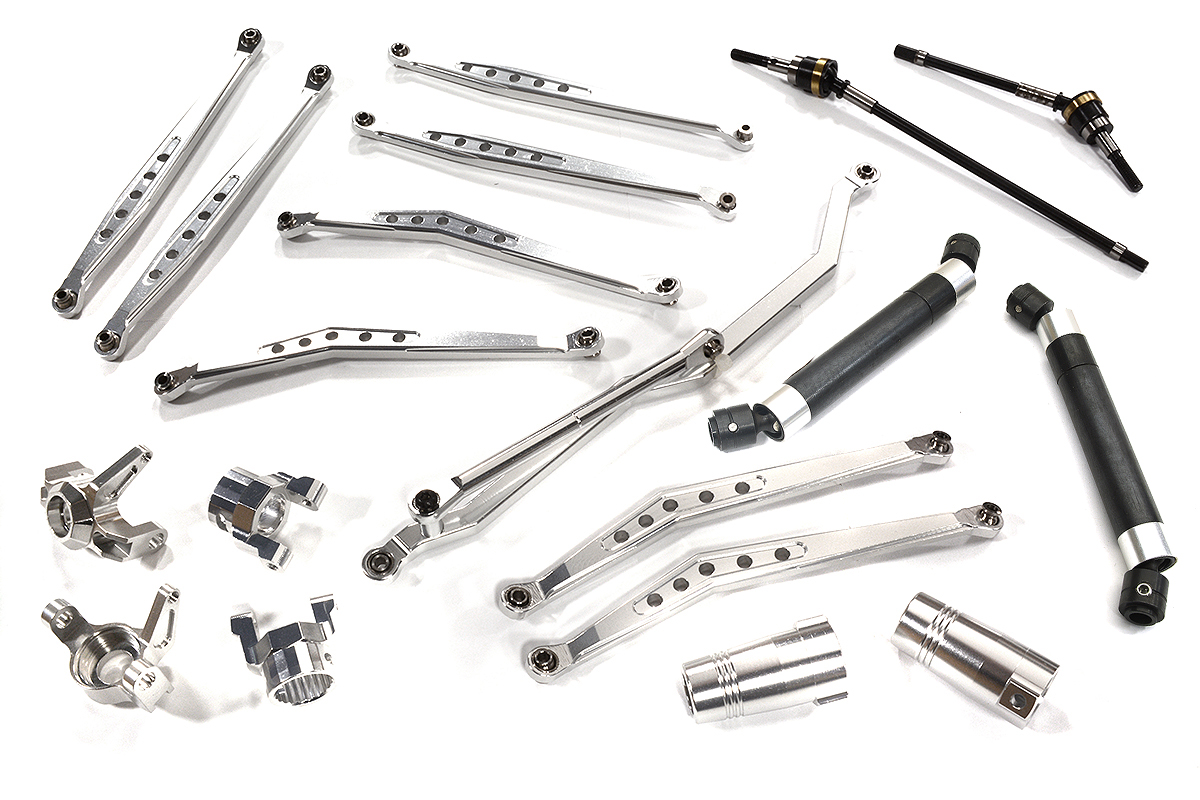 C24534SILVER Billet Machined Stage 2 Conversion Set for Axial Wraith 2.2 - Image 1