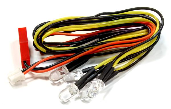 LED 5mm Light (5) for 1/10 SCX-10, Scale Crawler, Off-Road, On-Road Drift & TC