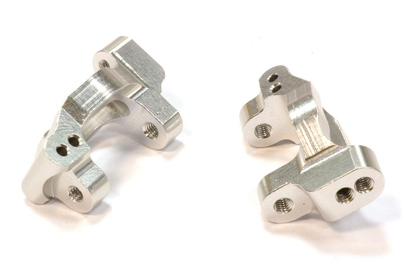 C25783SILVER Billet Machined Caster Blocks for Traxxas LaTrax Rally 1/18 - Image 1