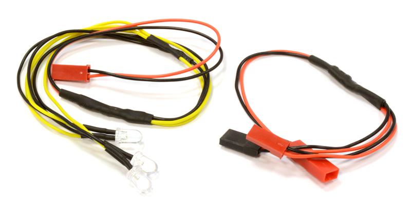 C25828YELLOW LED Light 3pcs w/ Extended Wire Harness to Receiver - Image 1