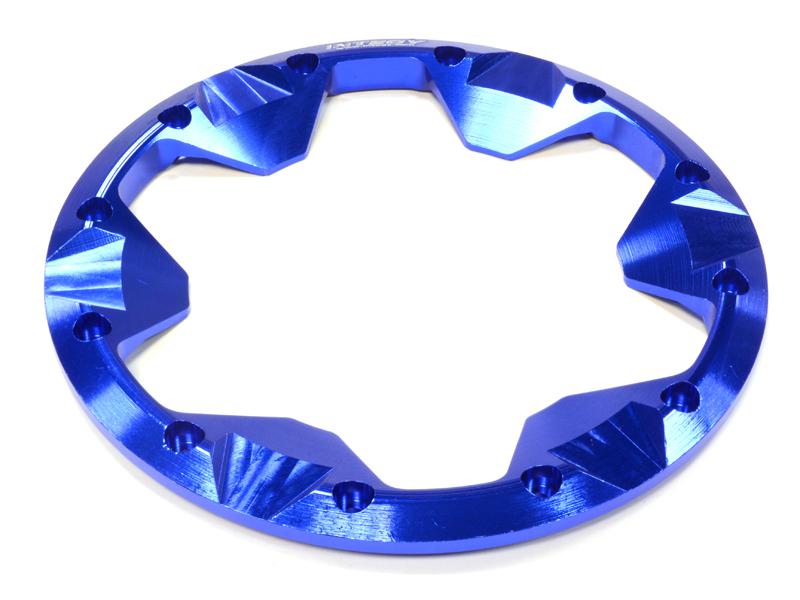 C25863BLUE Billet Machined Beadlock Ring (1) for Traxxas 1/10 Summit Off-Road Truck - Image 1