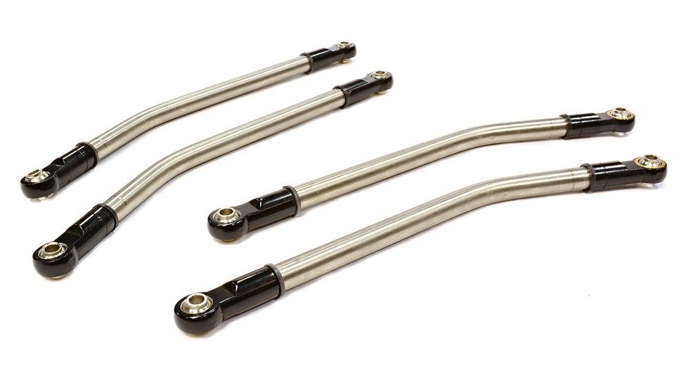 C25876BLACK Billet Machined Titanium Alloy Upper Linkage Set 125mm for Axial 1/10 Wraith 2.2 - Image 1