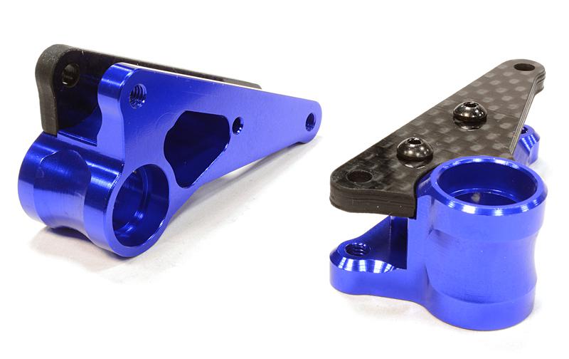 C25898BLUE Billet Machined Front Rocker Arms for Traxxas 1/10 Scale Summit 4WD - Image 1