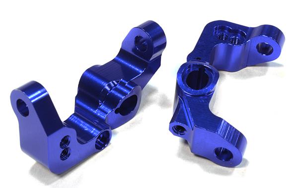 C26080BLUE Billet Machined Caster Blocks for Associated RC10B5 & B5M (ASC90003) - Image 1