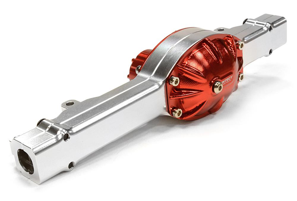 C26108RED Billet Machined Realistic Rear Axle Case for Tamiya Scale Off-Road CC01 - Image 1