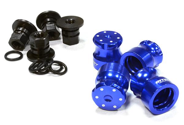 C26154BLUE Realistic V2 Billet Machined M4 Size Wheel Nut for 1/10 Scale - Image 1