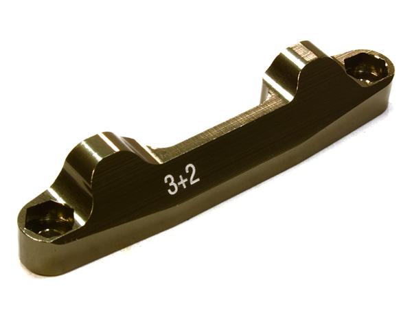 C26188GREY Billet Machined 3+2 Rear Arm Mount for Associated RC10B5M Buggy (ASC90003) - Image 1