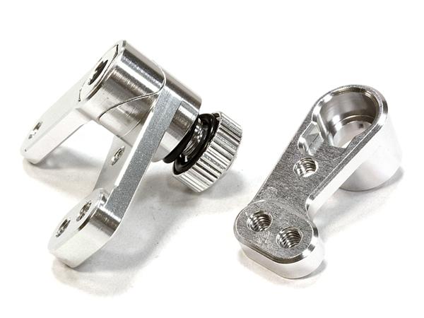 C26190SILVER Billet Machined Steering Bellcrank Set for HPI 1/10 Sprint 2 On-Road - Image 1