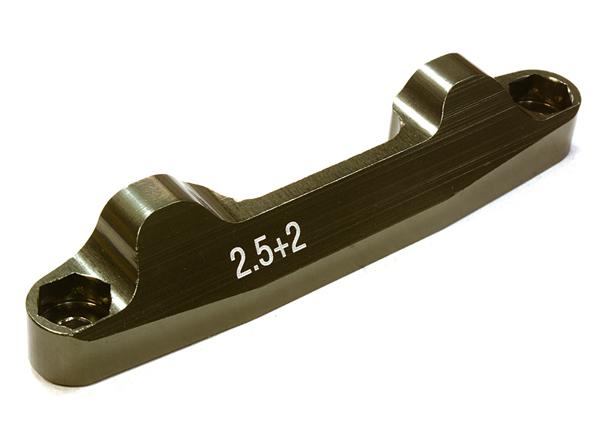 C26196GREY Billet Machined 2.5+2 Rear Arm Mount for Associated RC10B5M Buggy (ASC90003) - Image 1