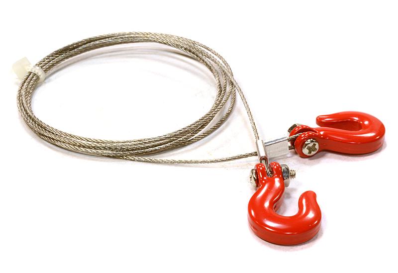 Realistic Cable & Hook Set for 1/10 Size Scale Crawler Truck