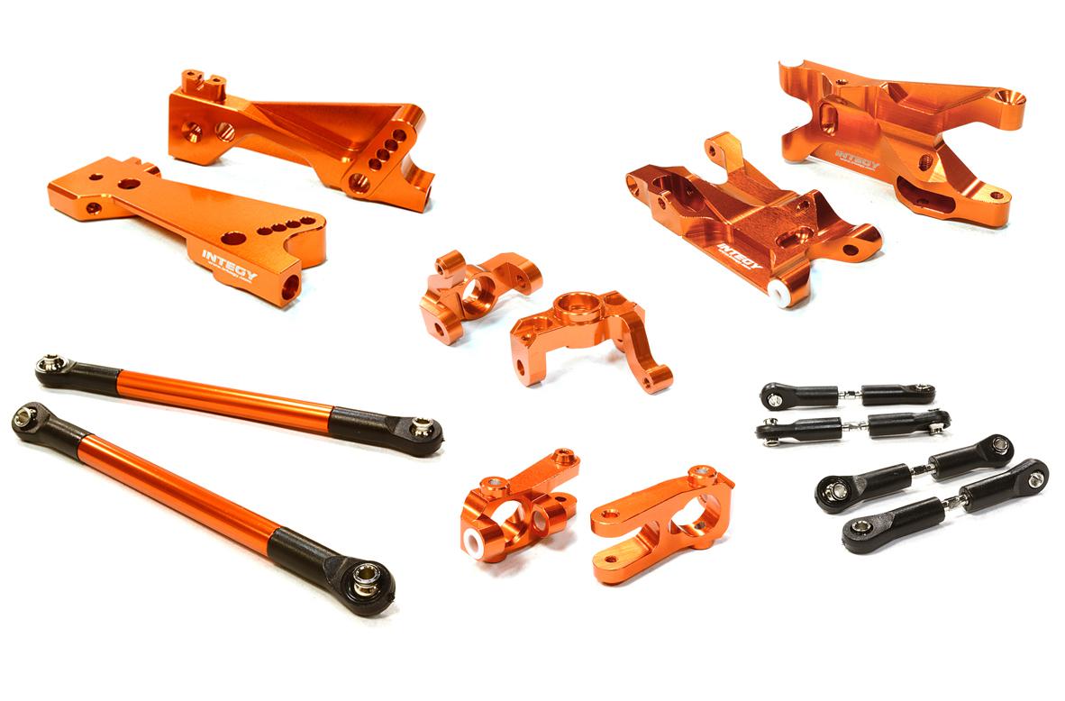 C26457ORANGE Billet Machined Suspension Kit for Vaterra Twin Hammers 1.9 Rock Racer - Image 1