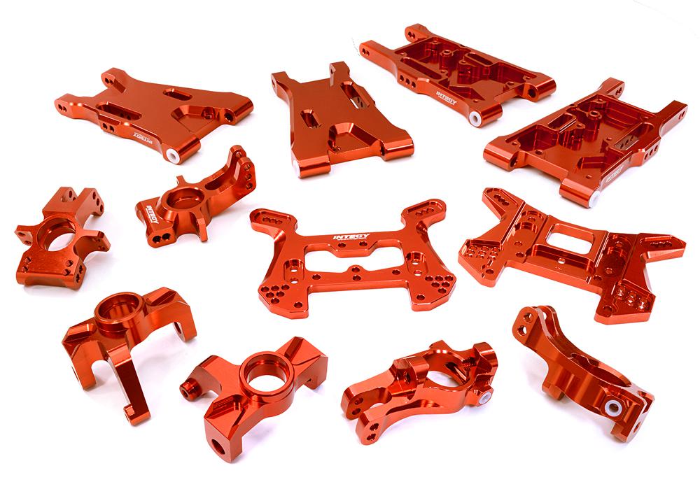 C26467RED Billet Machined Suspension Kit for HPI 1/8 Apache C1 Flux - Image 1