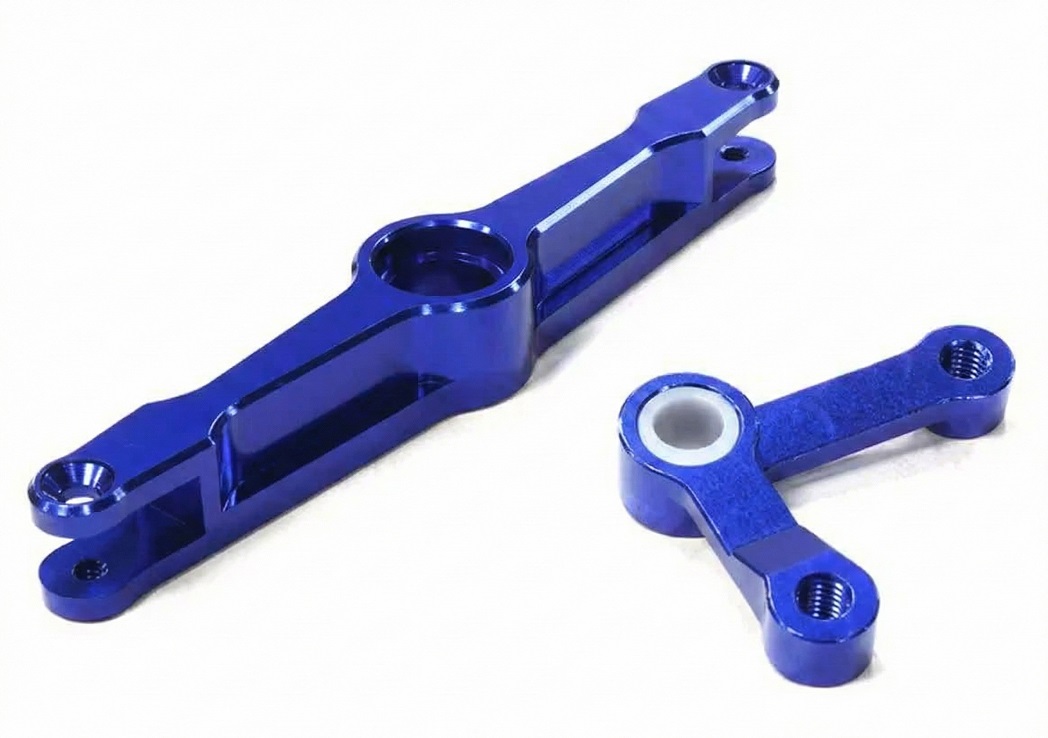 C26468BLUE Billet Machined Servo Saver Steering Lever Arm for HPI 1/10 Scale Crawler King - Image 1