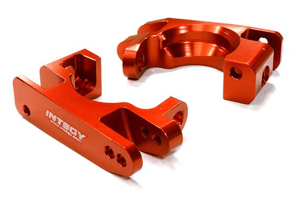 C26519RED Billet Machined Caster Blocks for Traxxas 1/10 Rustler 4X4 & Slash 4X4 LCG 6832 - Image 1