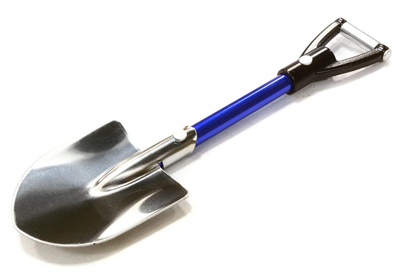 C26531BLACKBLUE Realistic Scale Model Billet Machined D-Handle Utility Shovel 1/10 Size - Image 1