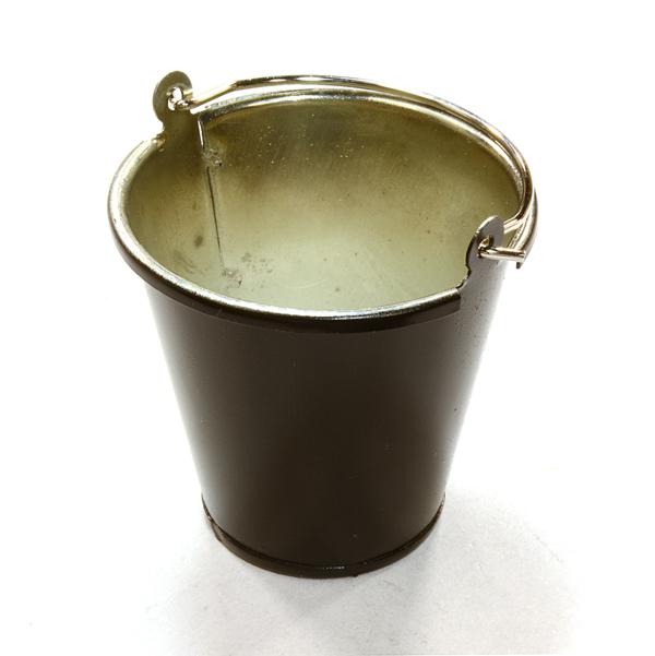 C26608BLACK Realistic 1/10 Scale 38x36mm Size Metal Bucket for Off-Road Crawling - Image 1