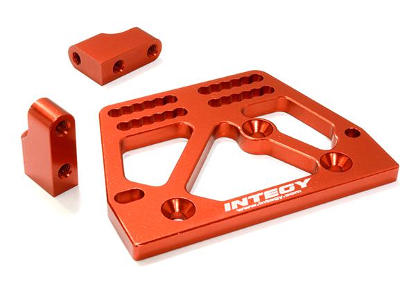 C26707RED Billet Machined Alloy Servo Mount Set for Axial 1/10 SCX-10 Scale Crawler - Image 1
