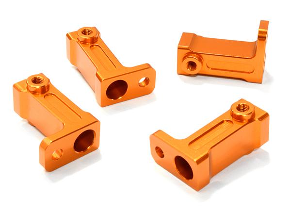 C26723ORANGE Billet Machined Side Rail Mount (2) for Axial 1/10 SCX-10 Scale Crawler - Image 1
