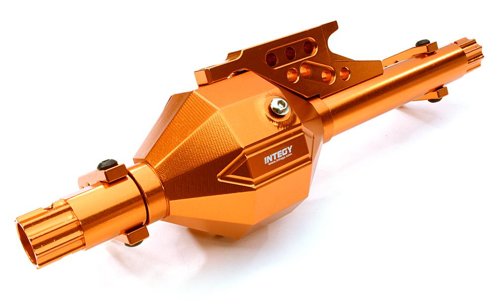C26795ORANGE Billet Machined T8 Rear Axle Housing Kit for Axial 1/10 Wraith 2.2 Rock Racer - Image 1