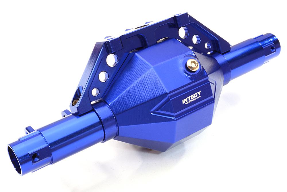 C26801BLUE Billet Machined T8 Front Axle Housing Kit for Axial SCX-10, Dingo, Honcho & Jeep - Image 1