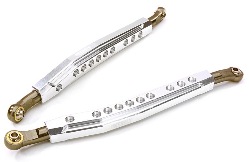C26805SILVER Billet Machined Lower Suspension 128mm Links for Axial Wraith 2.2 - Image 1