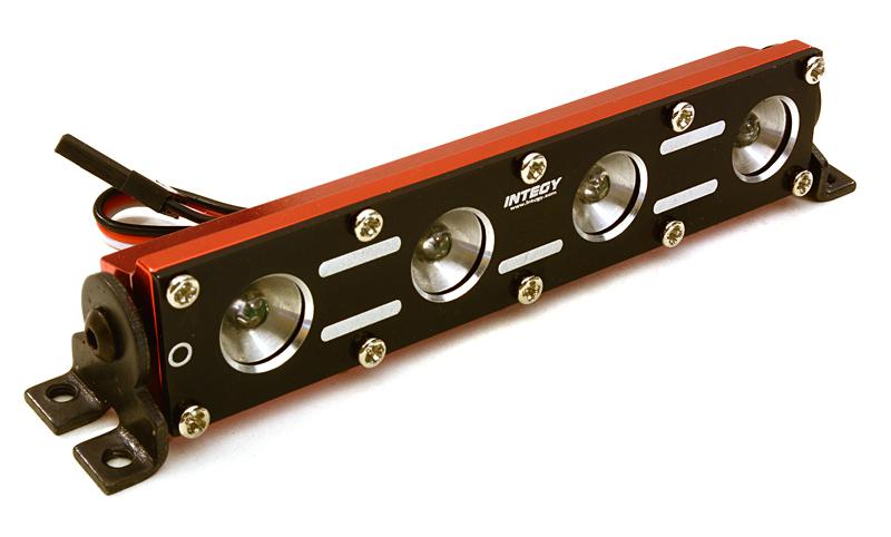 C26888RED Realistic Roof Top LED Light Bar w/ Metal Housing 104x18x22mm for 1/10 & 1/8 - Image 1
