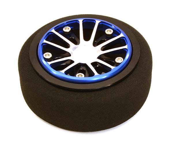 C26896BLUEBLACK Billet Aluminum T2 Steering Wheel for Futaba 4PX/7PX Controllers - Image 1
