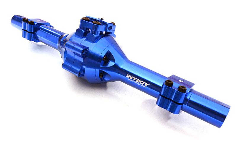 C26956BLUE Billet Machined Rear Axle Housing Kit for Vaterra Twin Hammers 1.9 Rock Racer - Image 1