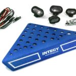 Roof Top Alloy Armor Protection Plate w/ Lights for 1/10 Scale Crawler (W=148mm)