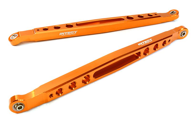 C27044ORANGE Billet Machined Alloy Rear Upper Links for Axial 1/8 Yeti XL Rock Racer Buggy - Image 1