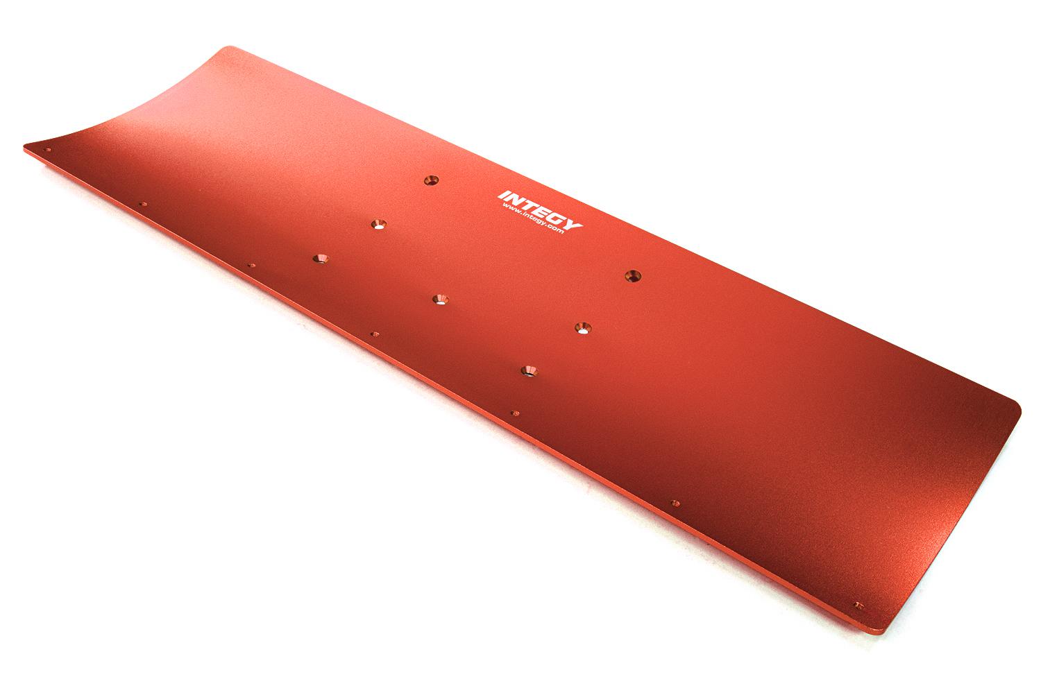 C27060RED Alloy Machined 550mm Snowplow Main Plate for Traxxas X-Maxx 4X4 - Image 1