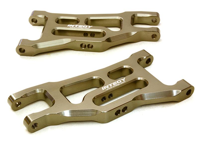 C27100GREY Machined Front Lower Arms for 1/10 Rustler 2WD, Slash 2WD & Stampede 2WD 3631 - Image 1