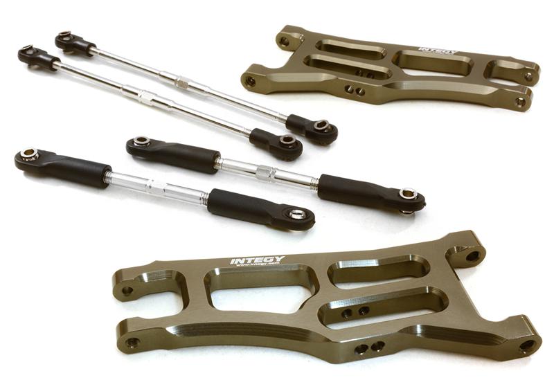 C27101GREY Extended Front Suspension Arms for Traxxas 1/10 Stampede 2WD 3631 - Image 1