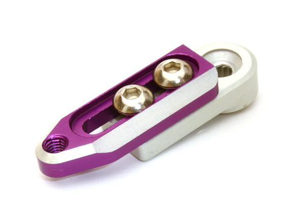 C27145PURPLE Alloy Machined Adjustable length Servo Horn 25T for Futaba Servo (r=20-27mm) - Image 1