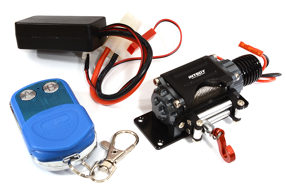 C27159GUN Billet Machined T3 Realistic Mega Winch w/Wireless Module for 1/10 Scale Crawler - Image 1