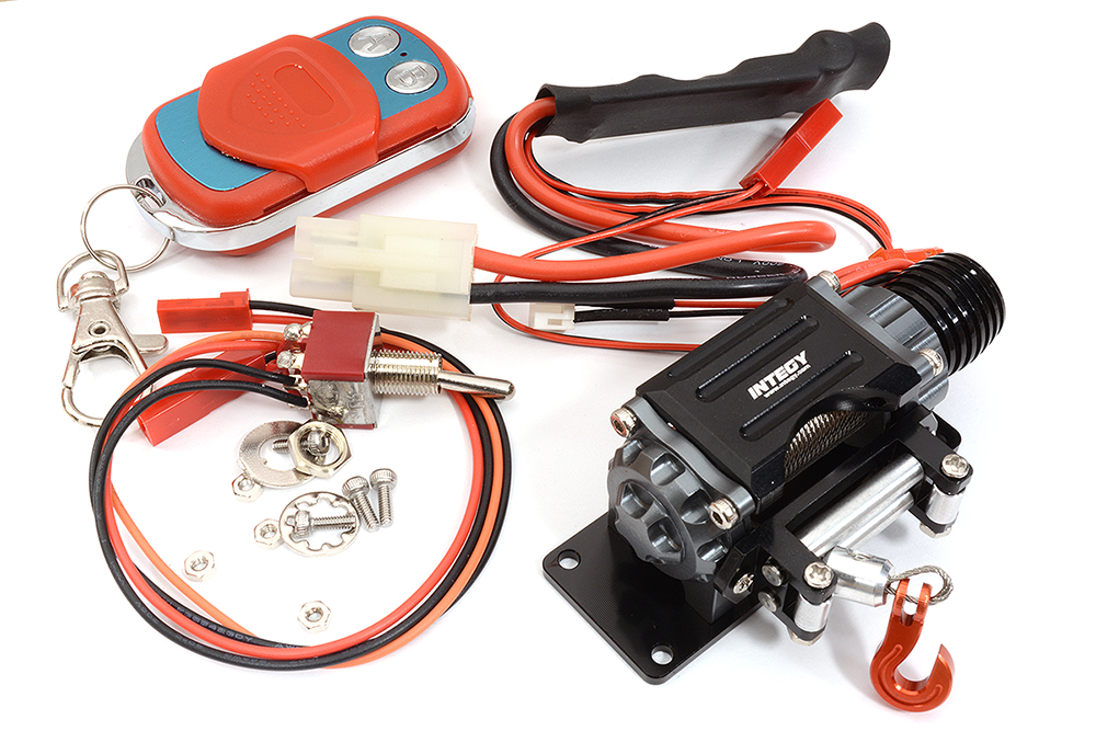 C27160GUN Billet Machined T3 Realistic Mega Winch w/Wireless Module for 1/10 Scale Crawler - Image 1