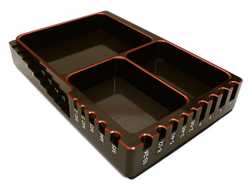 C27181RED Universal Workbench Organizer 120x80x20mm Workstation Tray - Image 1