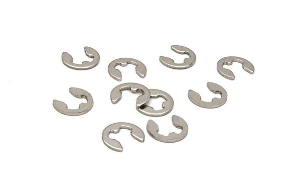 C27356 Steel 4mm E-Clip (10) RC Hardware - Image 1