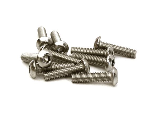 C27360 Steel 3 x 12mm Button Head Hex Screw (10) RC Hardware - Image 1