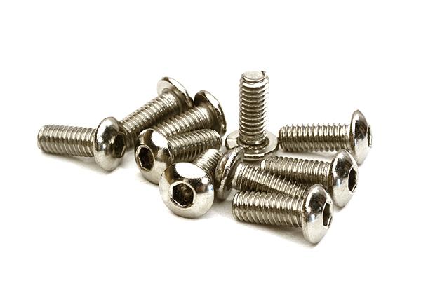 C27364 Steel 4 x 10mm Button Head Hex Screw (10) RC Hardware - Image 1