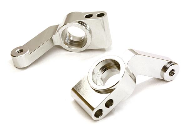 C27633SILVER Alloy Rear Hub Carriers for Stampede 2WD, Rustler 2WD, Slash 2WD, Bigfoot 3752 - Image 1