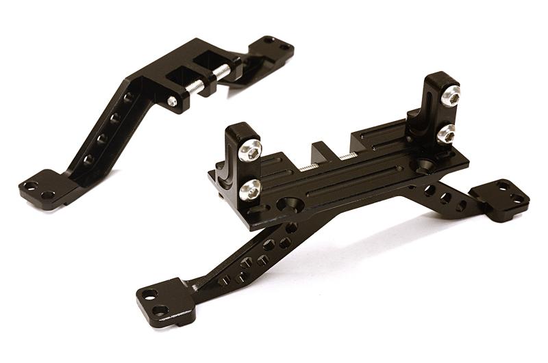 C27652BLACK 4-Link Type Rear & Front Roll Mount w/Servo Mount for Axial SCX-10 Scale Crawler - Image 1