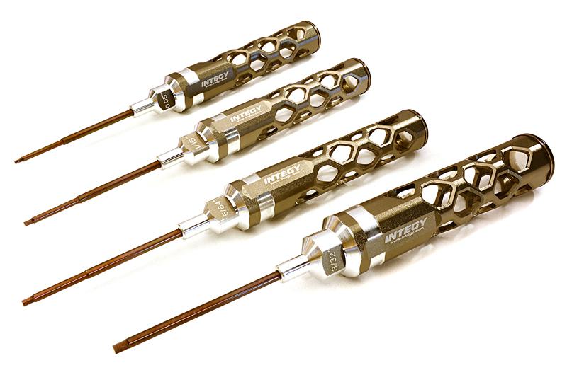 C27805GREY Precision Tool Allen Hex (4) Wrench Set 0.05 1/16 5/64 3/32 with 80mm Shank - Image 1