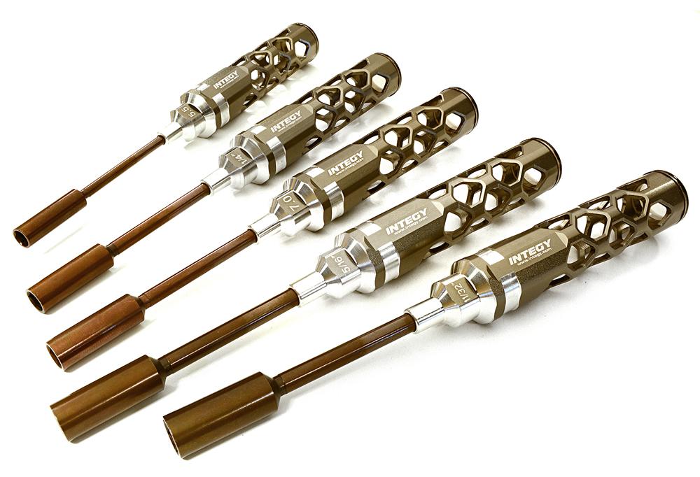C27812GREY Precision Tool (5) Nut Driver Set 5.5, 7mm & 5/16 11/32 1/4 Size - Image 1