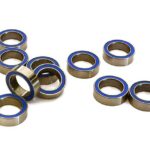 Low Friction Blue Rubber Sealed Ball Bearings (10) 8x12x3.5mm for RC Vehicles