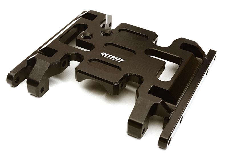 C27899BLACK Machined Alloy Center Skid Plate for Axial SCX10 II w/ LCG Transfer Case - Black - Image 1
